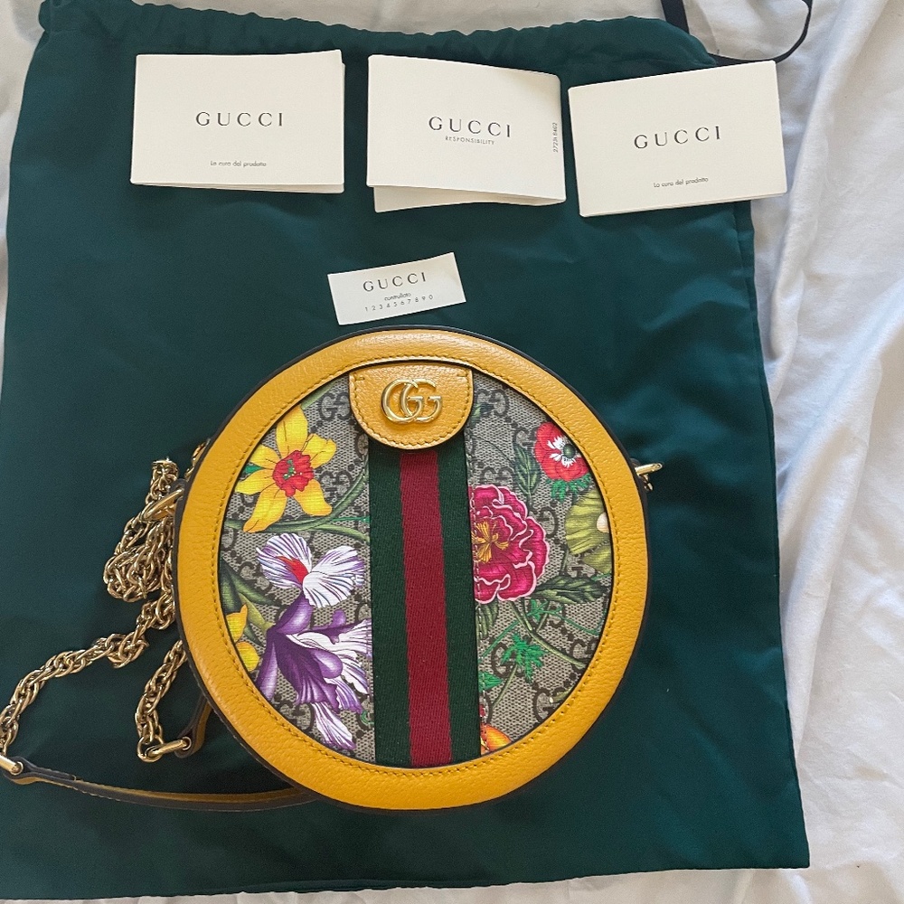 Gucci Ophidia Floral round bag